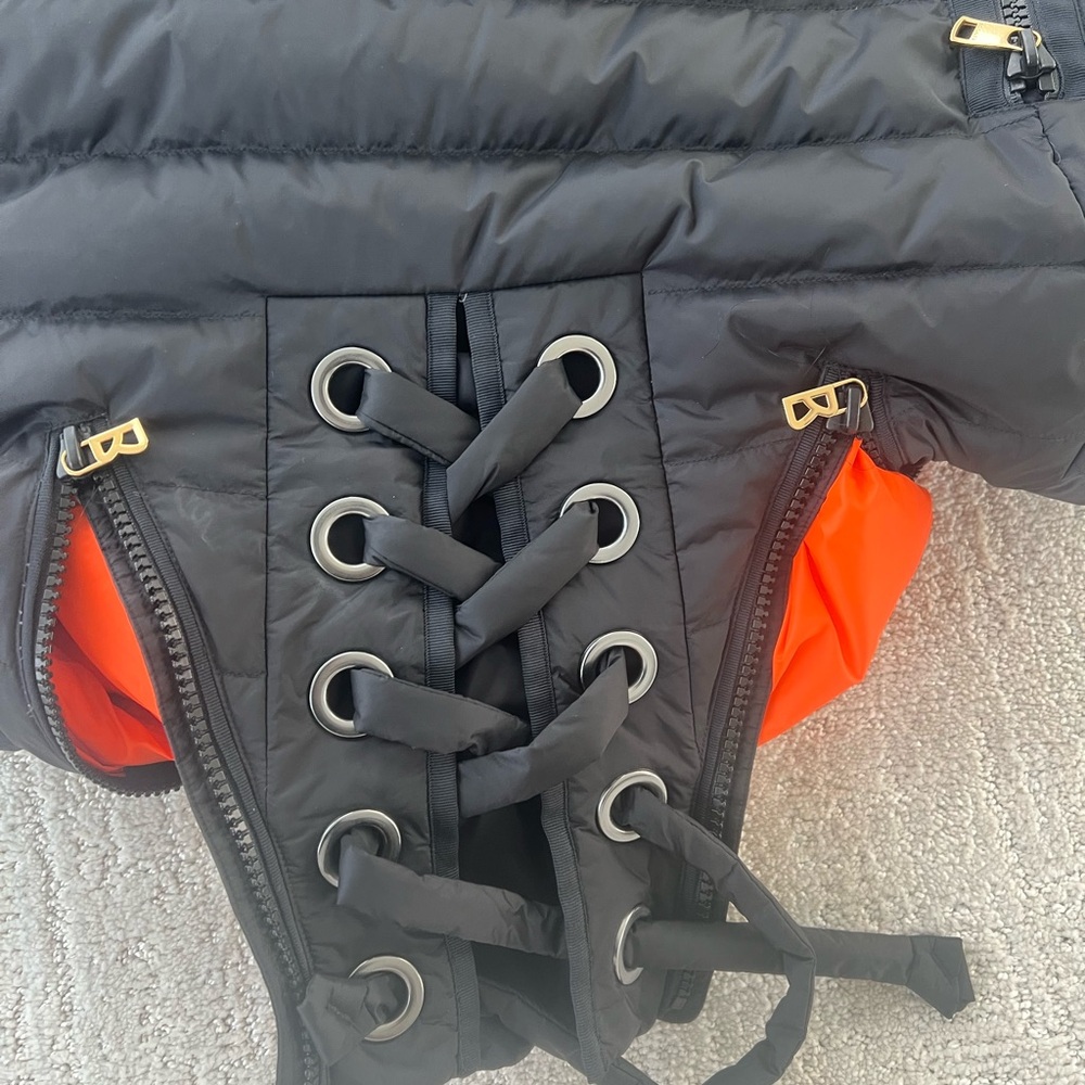 Black Quilted Jacket with Fur Trim - Picture 7 of 9